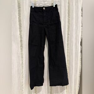 The Colette Crop High-Rise Wide-Leg Pants by Maeve